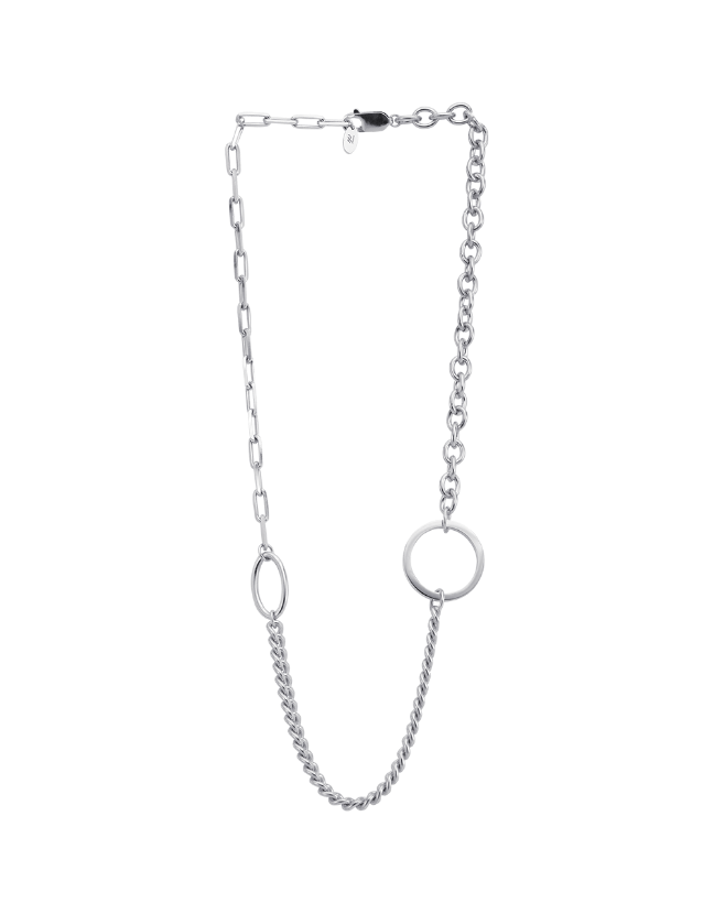 curve&amp;cable chain necklace
