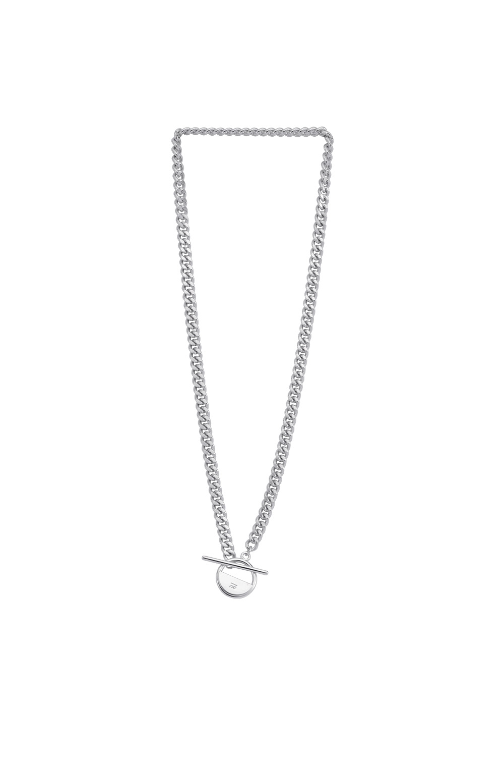 toggled bar curved chain necklace