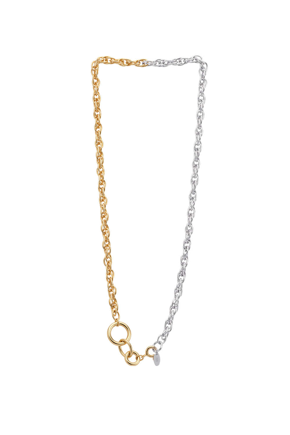 two-toned rope chain necklace