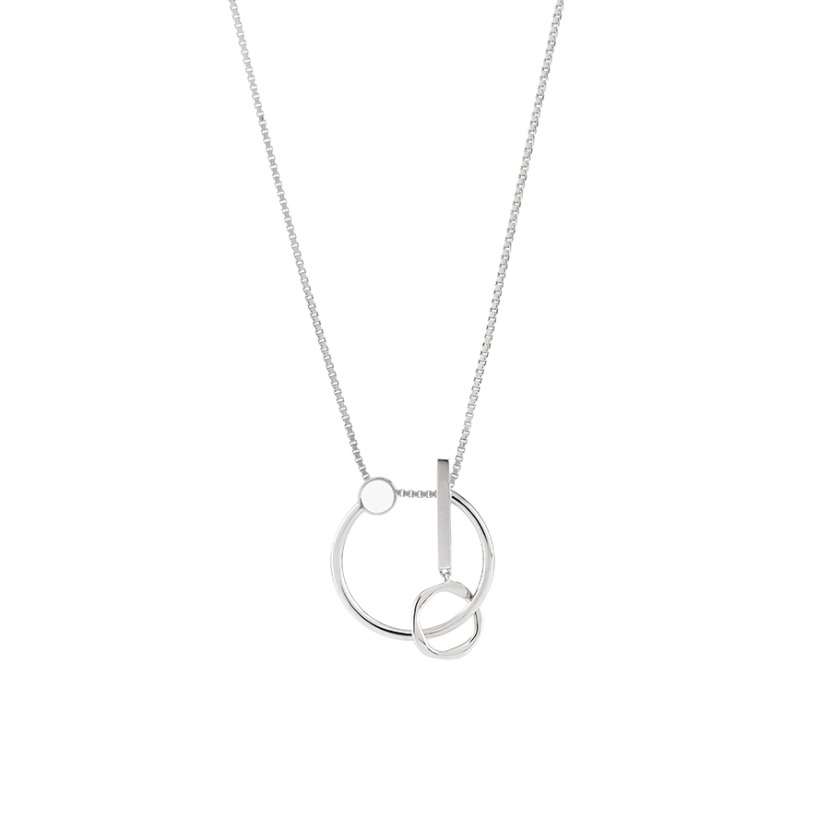 White-Pointed Circular Necklace