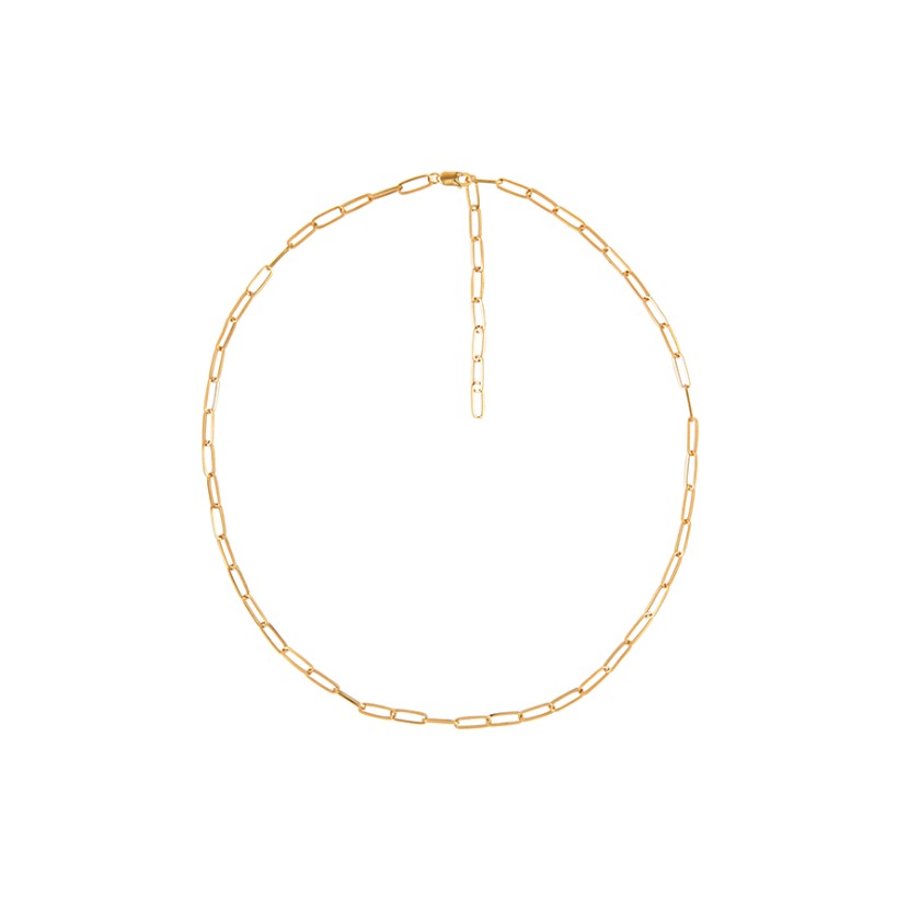 Square-Link Long Layered Chain Necklace